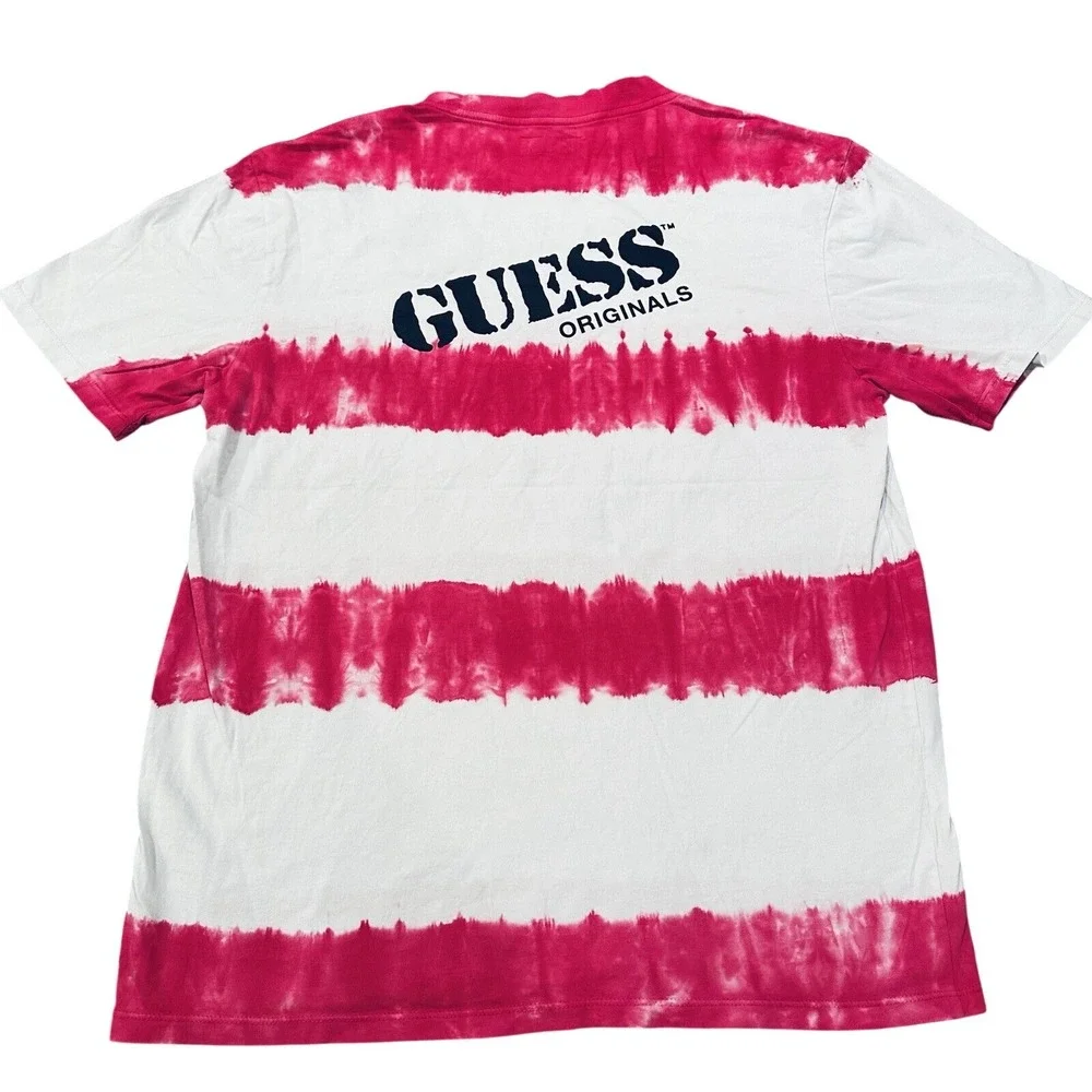 Guess Originals Tie Dye Striped Retro 90s Streetwear T-Shirt Size Small - Picture 1 of 7